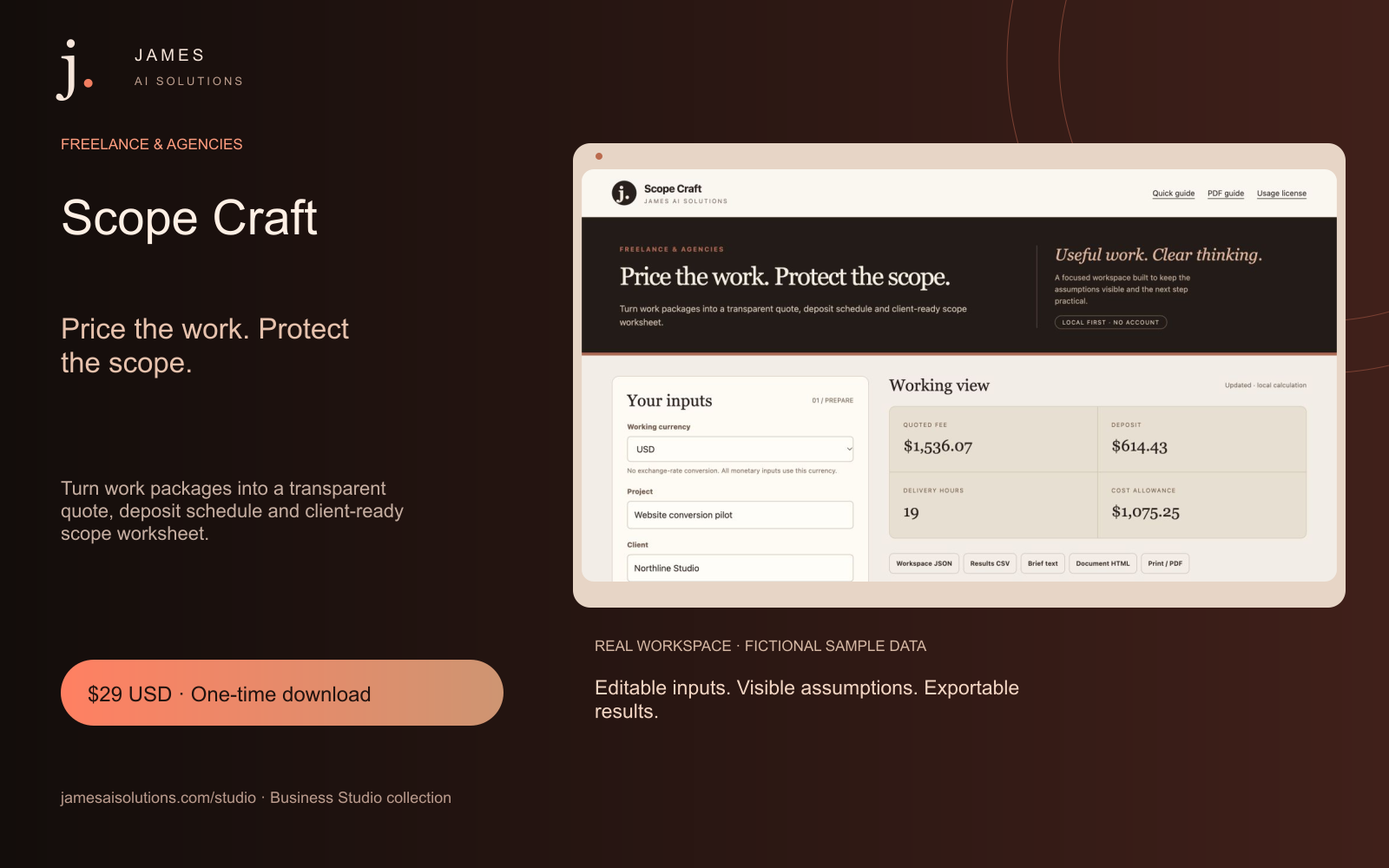 Scope Craft — Price the work. Protect the scope.