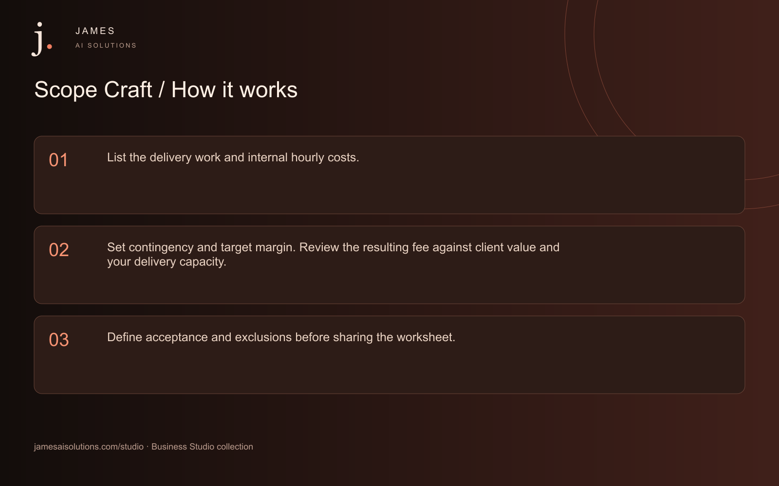 Scope Craft workflow explained in three steps