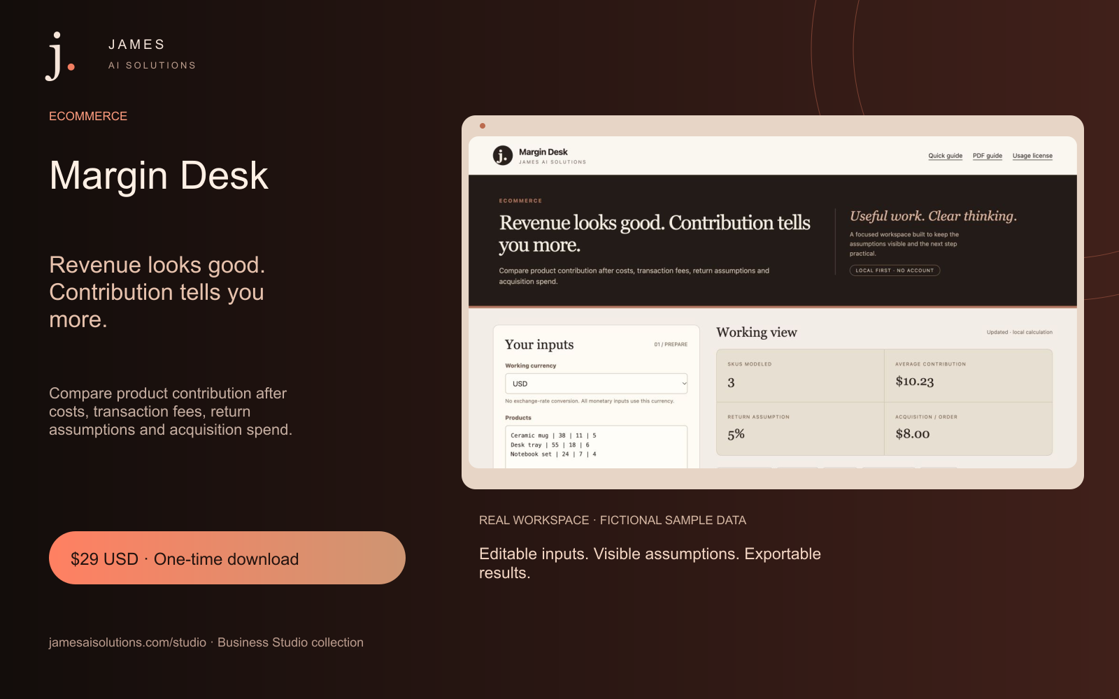Margin Desk — Revenue looks good. Contribution tells you more.
